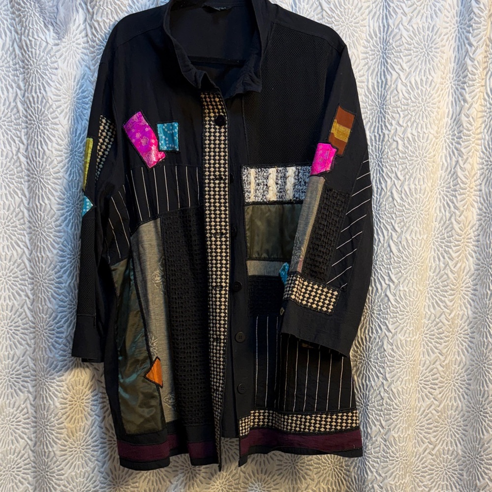 John Mark Multicolor Patchwork Women's Blazer - image 1